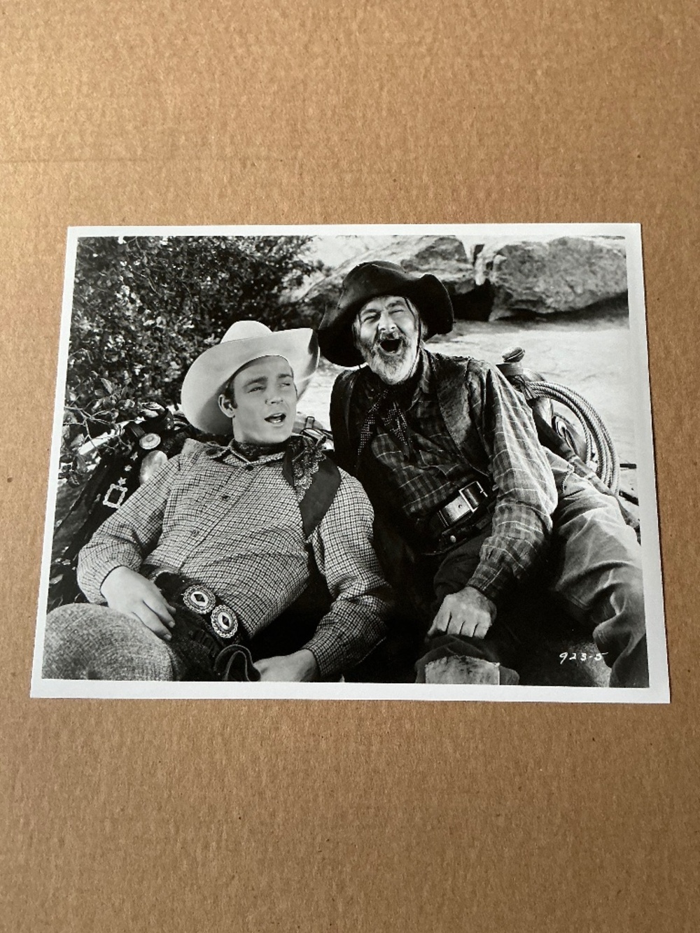 Vintage Roy Rogers George Gabby Hayes Glossy 8x10 Photo Reprint